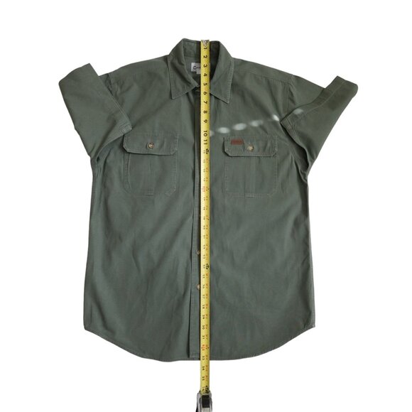Carhartt Shirt Men's Medium Green Short Sleeve Button Up Cotton Size Medium - Picture 6 of 9